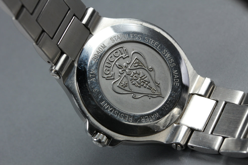 Near MINT GUCCI 9040M Black Quartz 35mm Men's Watch