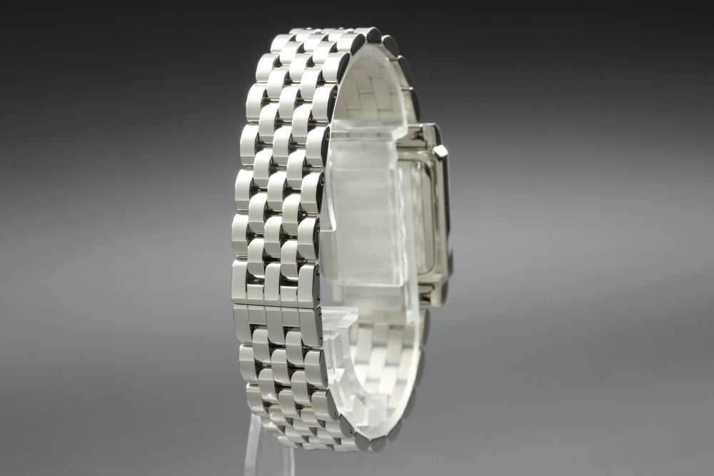 Near MINT TIFFANY&Co. Classic Square 525.1033 White Quartz 23.4mm Ladies Watch