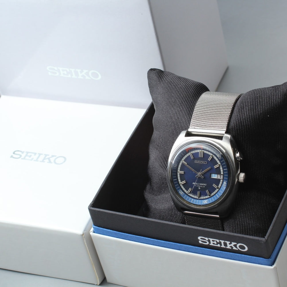 SEIKO Belmatic 4006-6040 Blue Auto 38.1mm Men's Watch 1977