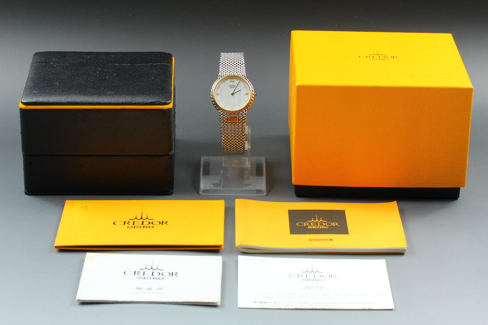 Near MINT SEIKO Credor GCJX003/5A74-0240 Quartz 32.2mm Men's Watch