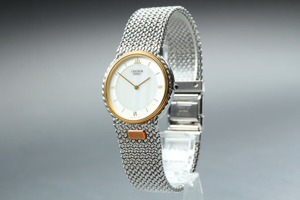 Near MINT SEIKO Credor GCJX003/5A74-0240 Quartz 32.2mm Men's Watch