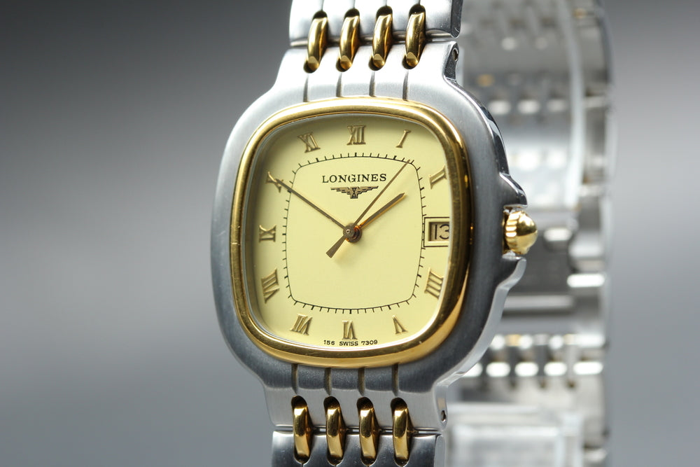Near MINT LONGINES Flagship 7309 Gold Quartz 32.2mm Men's Watch