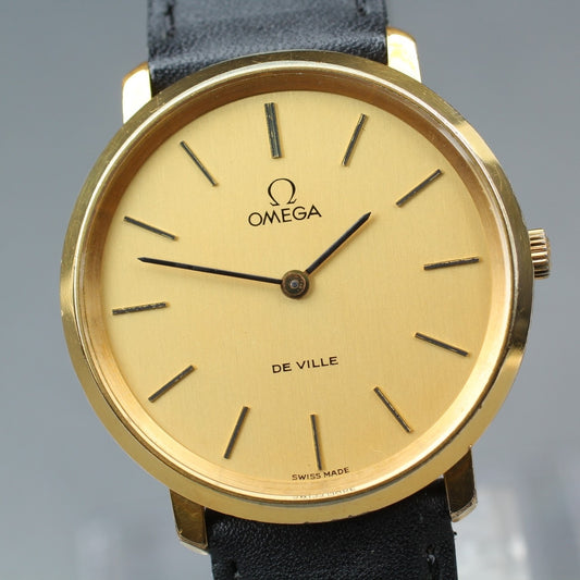 OMEGA De Ville 111.0107 Cal.625 Gold Manual 32.6mm Men's Watch 1973