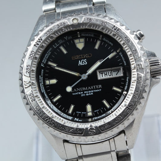 SEIKO Landmaster SBBW005/5M23-6A20 Black Quartz 39.2mm Men's Watch 1993
