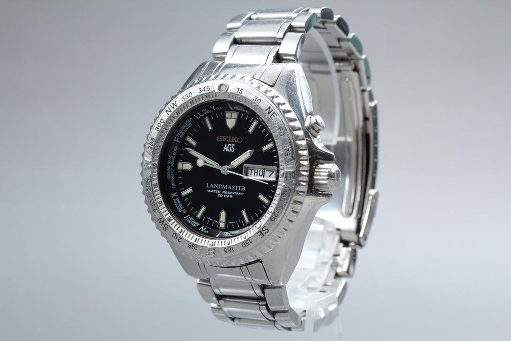 SEIKO Landmaster SBBW005/5M23-6A20 Black Quartz 39.2mm Men's Watch 1993