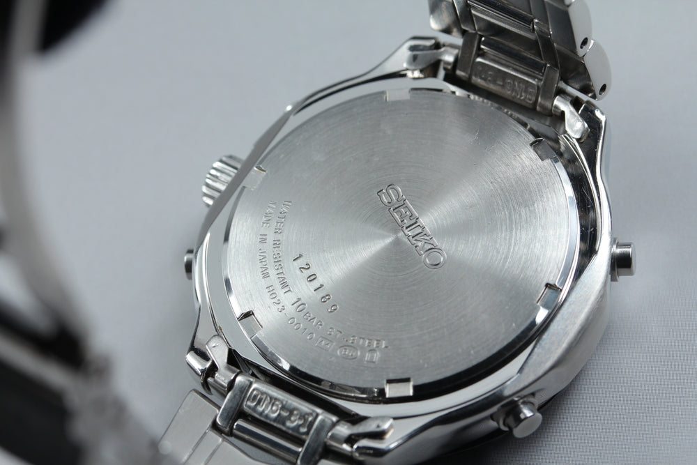 SEIKO Prospex Sky Professional H023-0010 Black Quartz 41.6mm Men's Watch 1991