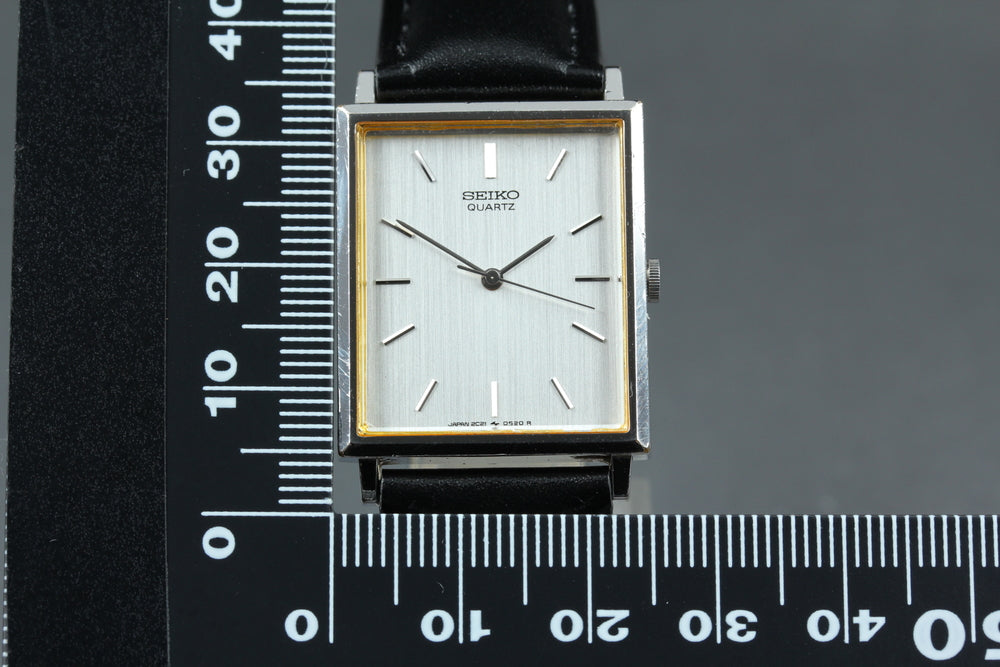 SEIKO Chariot 2C21-5180 Silver Quartz 24.4mm Men's Watch 1985