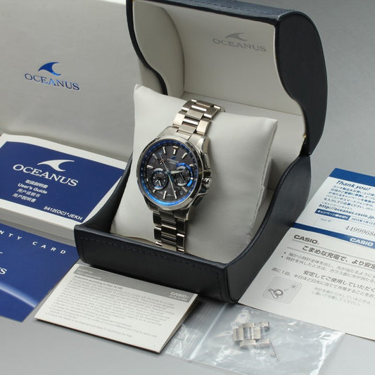 Near MINT CASIO Oceanus OCW-G1000 Black Solar 43.8mm Men's Watch