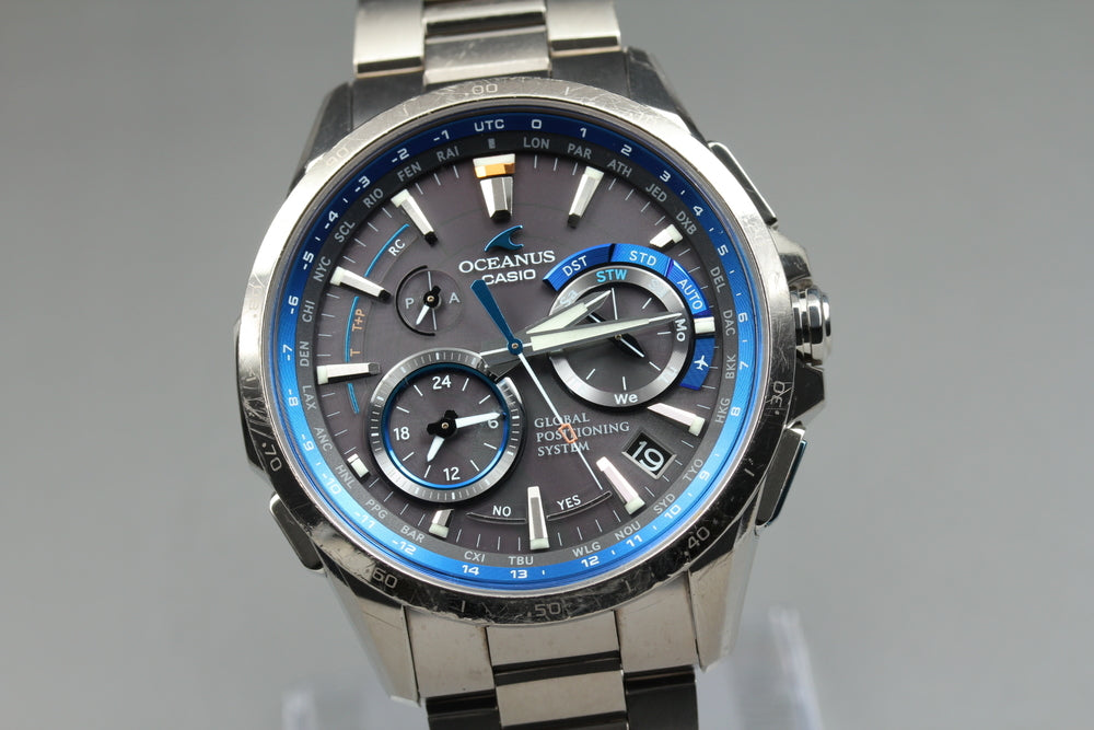 Near MINT CASIO Oceanus OCW-G1000 Black Solar 43.8mm Men's Watch – photo 7