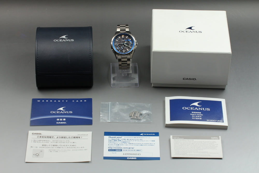 Near MINT CASIO Oceanus OCW-G1000 Black Solar 43.8mm Men's Watch – photo 3
