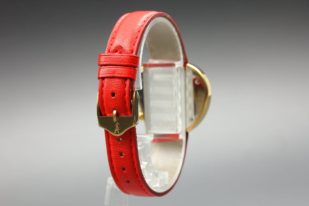 Near MINT Yves Saint Laurent 05F White Quartz 30.8mm Ladies Watch