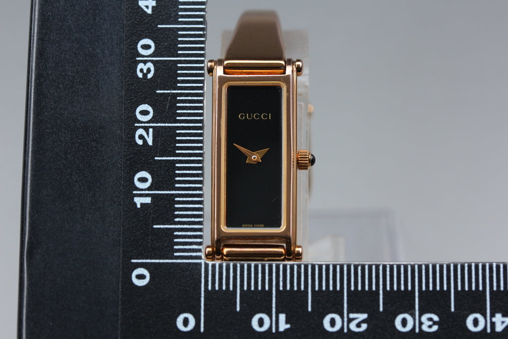 GUCCI 1500L Black Quartz 12mm Ladies Watch