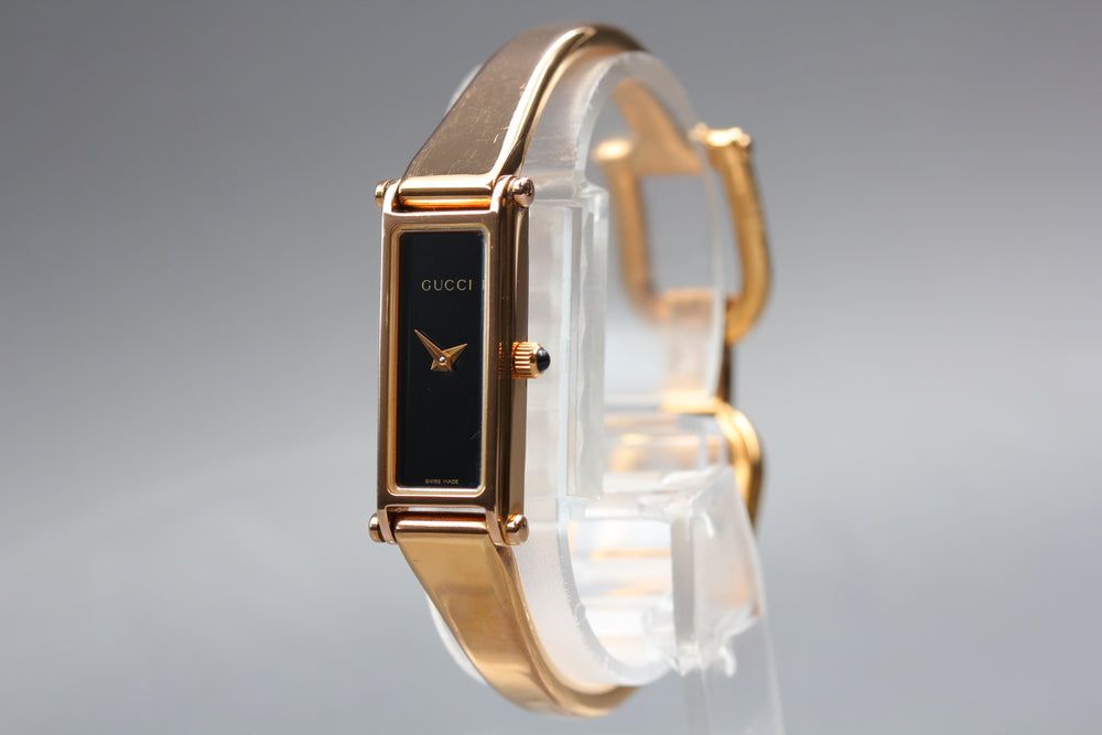 GUCCI 1500L Black Quartz 12mm Ladies Watch
