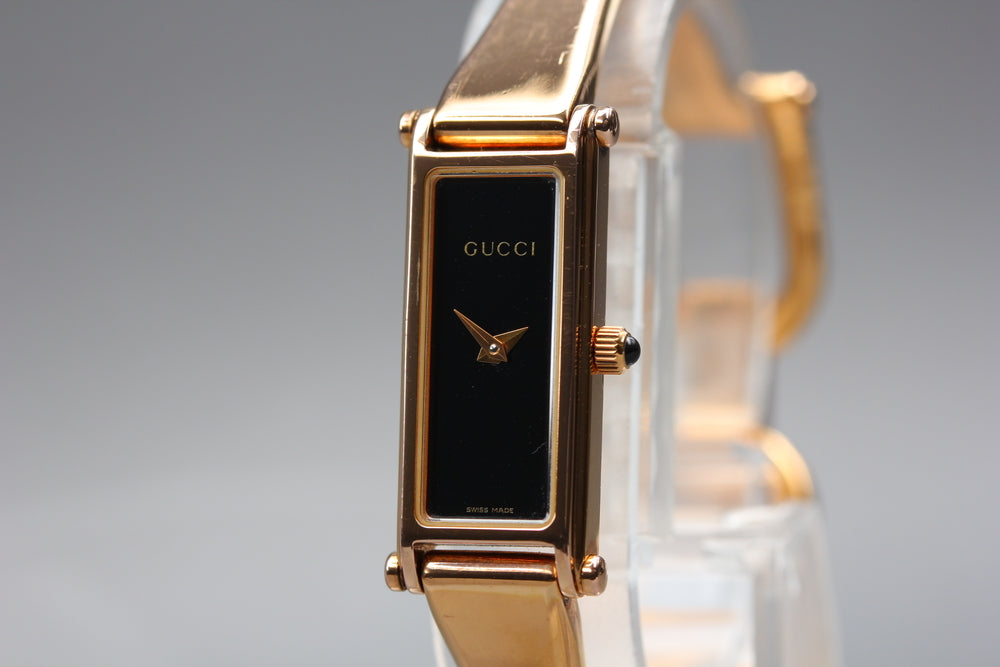 GUCCI 1500L Black Quartz 12mm Ladies Watch