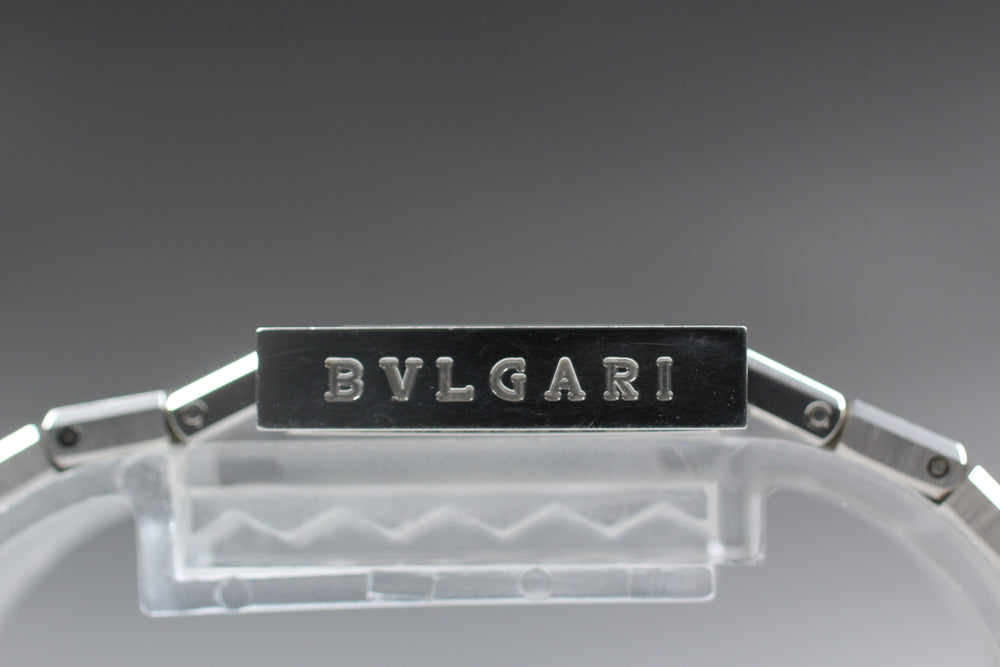BVLGARI Quadlard SQ22SS Black Quartz 22mm Ladies Watch