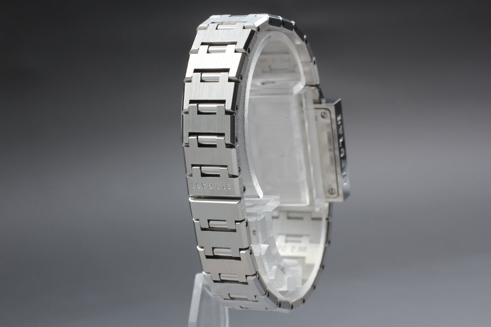 BVLGARI Quadlard SQ22SS Black Quartz 22mm Ladies Watch