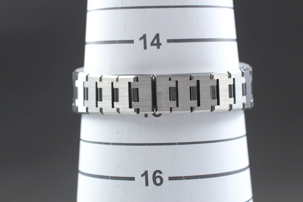 BVLGARI Quadlard SQ22SS Black Quartz 22mm Ladies Watch