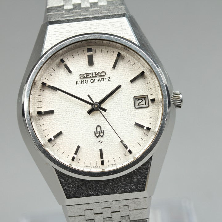 SEIKO King Quartz 0852-8025 Silver Quartz 35.8mm Men's Watch 1977
