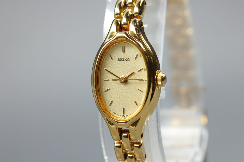 SEIKO Tisse 1F21-5A00 Gold Quartz 15mm Ladies Watch