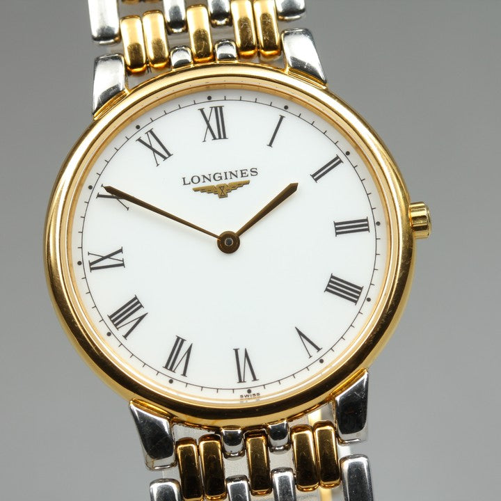 Near MINT LONGINES Grand Classic L5.636.3 White Quartz 32.4mm Men's Watch