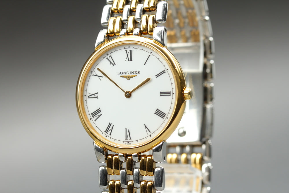 Near MINT LONGINES Grand Classic L5.636.3 White Quartz 32.4mm Men's Watch