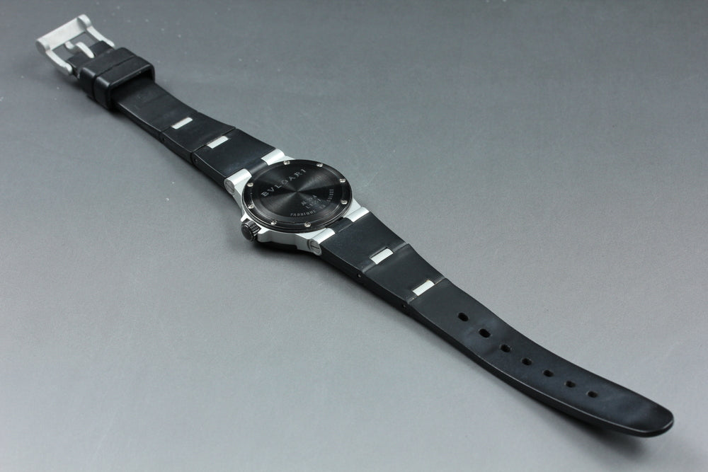 Near MINT BVLGARI Aluminum AL29A Silver Quartz 30mm Ladies Watch