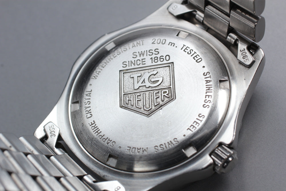 Near MINT TAG Heuer Professional 2000 WK1110-0 Black Quartz 38mm Men's Watch