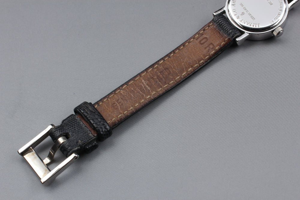 Near MINT TIFFANY&Co. Atlas Mini S0640 Silver Quartz 19mm Ladies Watch