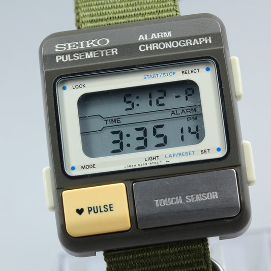 SEIKO Pulsemeter S229-5001 Digital Quartz 34.5mm Men's Watch