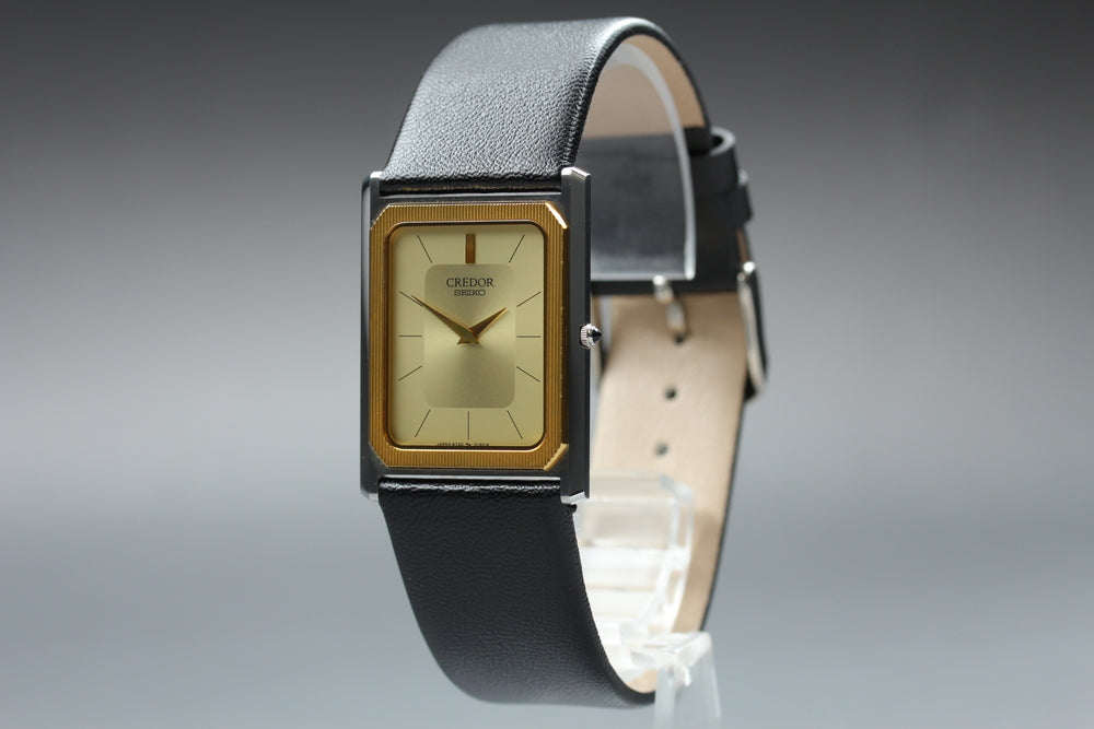 Near MINT SEIKO Credor 6730-5090 Gold Quartz 24.3mm Men's Watch