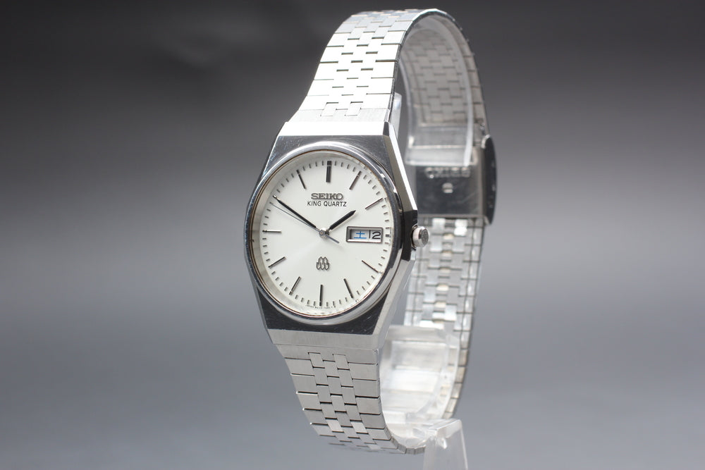 SEIKO King Quartz 9443-700A White Quartz 33.5mm Men's Watch 1982