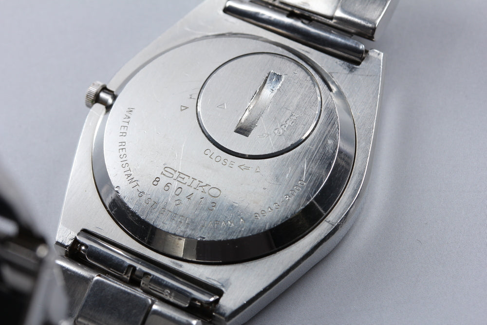 SEIKO Grand Quartz 9943-8000 Silver Quartz 34.9mm Men's Watch 1978