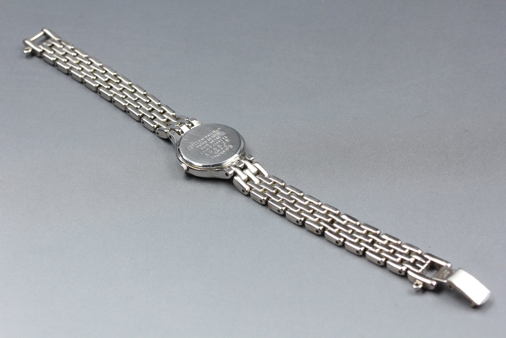 Near MINT CITIZEN SYLPH 5420-F45081 Silver Quartz 19mm Ladies Watch