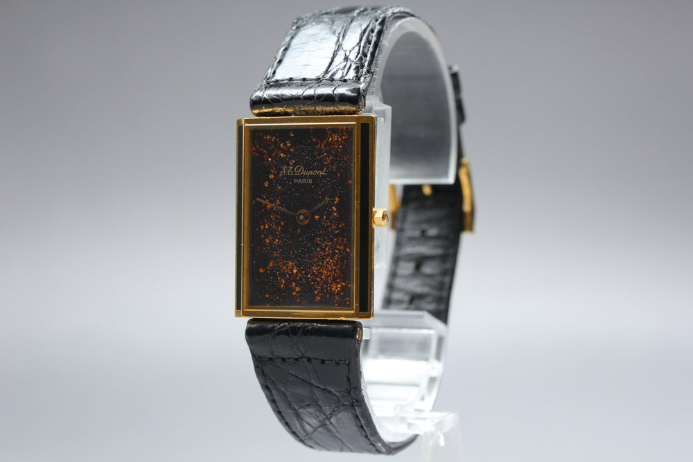 ST Dupont Black Quartz 24mm Men's Watch