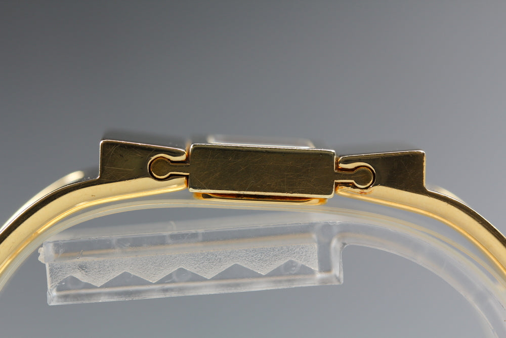 Near MINT HERMES Loquet L01.201 Gold Quartz 19mm Ladies Watch