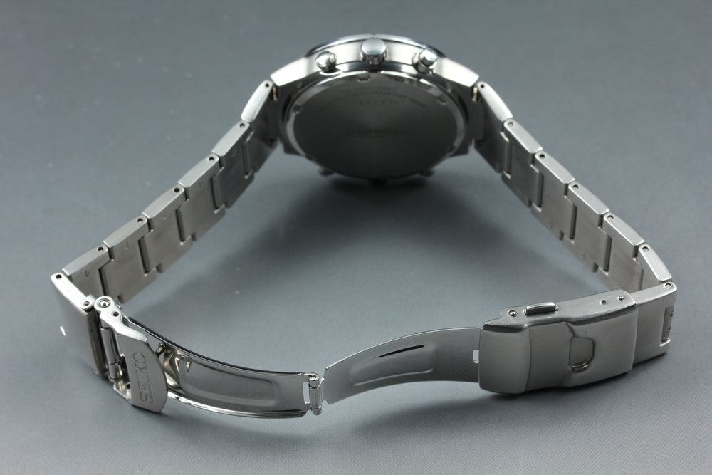 Near MINT SEIKO 7T34-0AA0 White Quartz 39mm Men's Watch