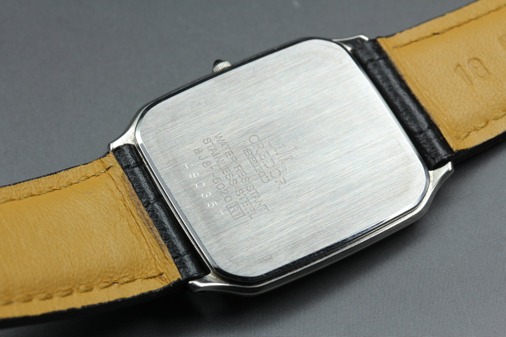 Near MINT SEIKO Credor 8J81-5020 Silver Quartz 28mm Men's Watch