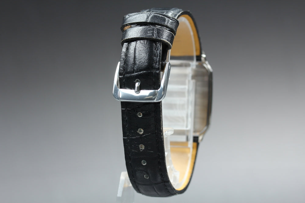Near MINT SEIKO Credor 8J81-5020 Silver Quartz 28mm Men's Watch