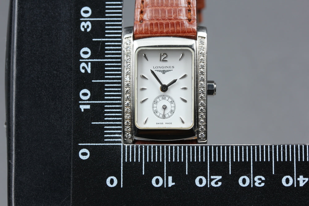 Near MINT LONGINES DolceVita L5.155.0 White Quartz 20mm Ladies Watch