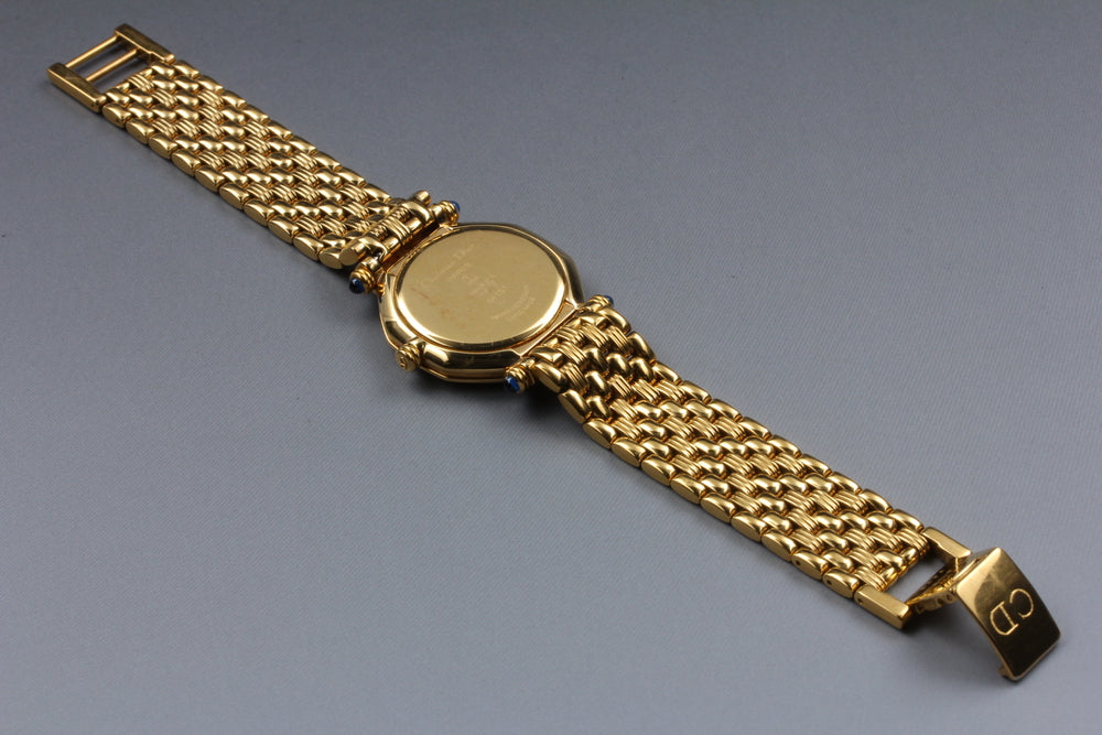 Near MINT Christian Dior 64151 Gold Quartz 25mm Ladies Watch