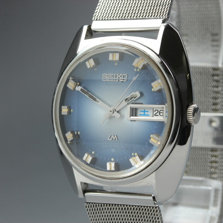 Near MINT SEIKO Lord Matic 5606-7230 Blue Auto 35mm Men's Watch 1972
