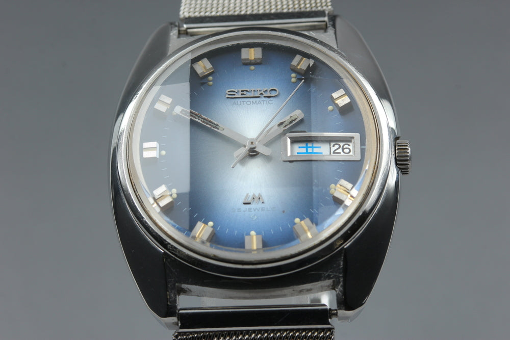 Near MINT SEIKO Lord Matic 5606-7230 Blue Auto 35mm Men's Watch 1972