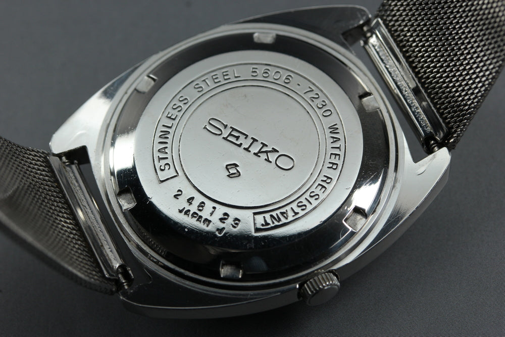 Near MINT SEIKO Lord Matic 5606-7230 Blue Auto 35mm Men's Watch 1972