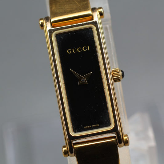 GUCCI 1500L Black Quartz 12mm Ladies Watch