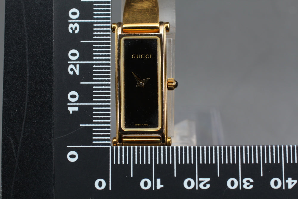 GUCCI 1500L Black Quartz 12mm Ladies Watch