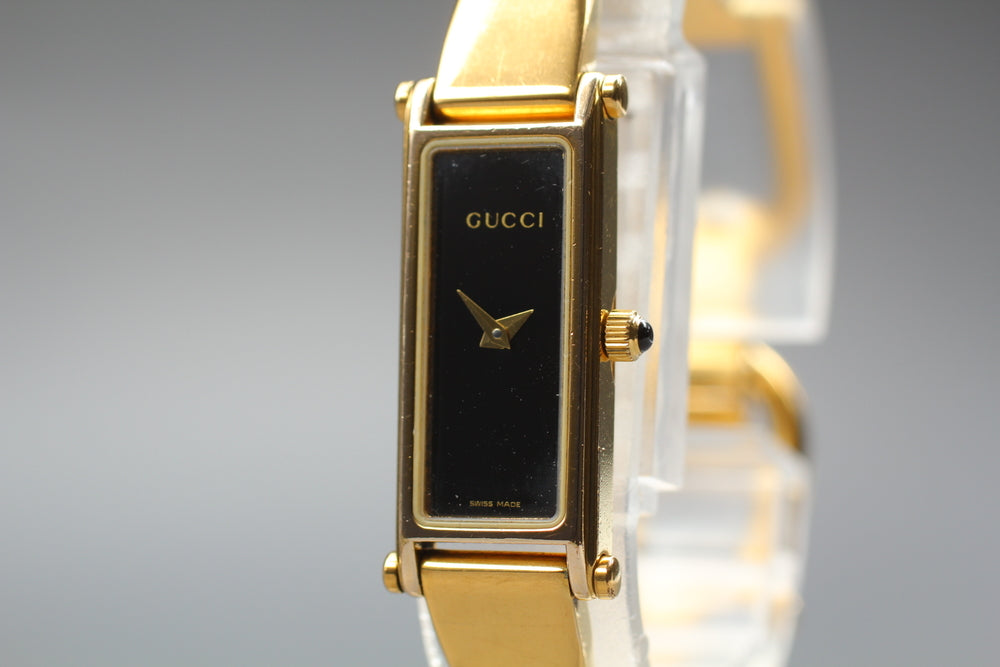 GUCCI 1500L Black Quartz 12mm Ladies Watch