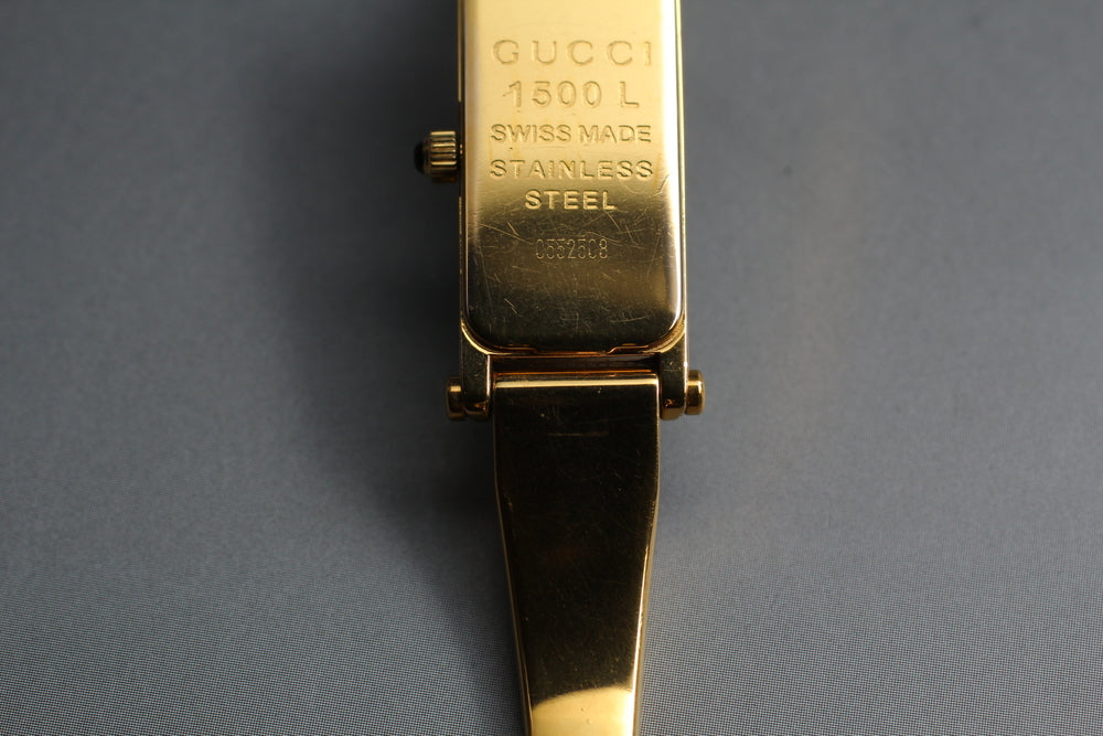 GUCCI 1500L Black Quartz 12mm Ladies Watch