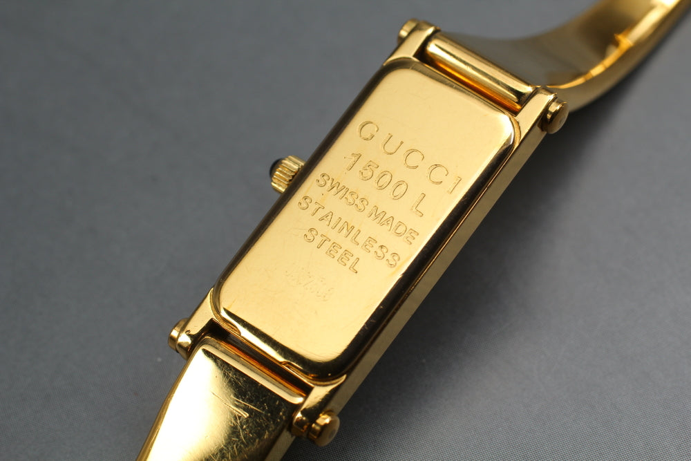 GUCCI 1500L Black Quartz 12mm Ladies Watch