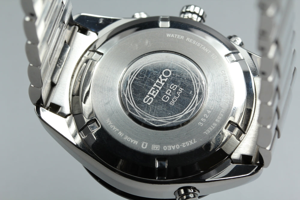 Near MINT SEIKO Astron 7X52-0AE0 Black Solar 56.6mm Men's Watch