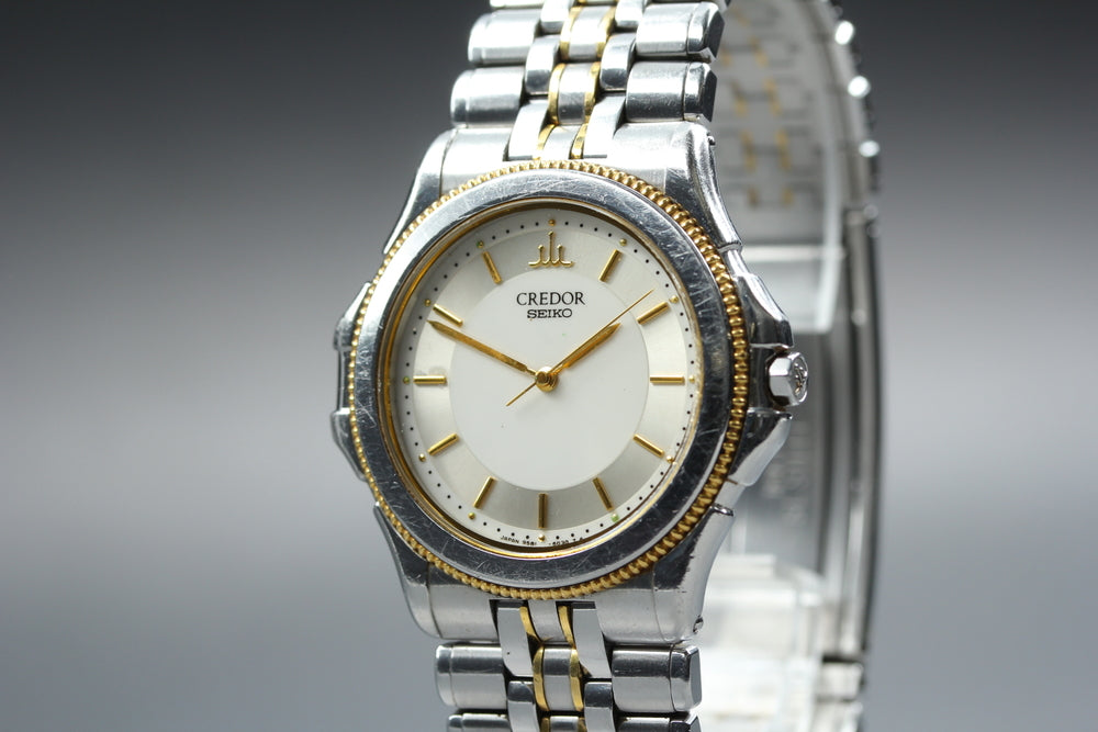 SEIKO Credor 9581-6040 Silver Quartz 34.3mm Men's Watch